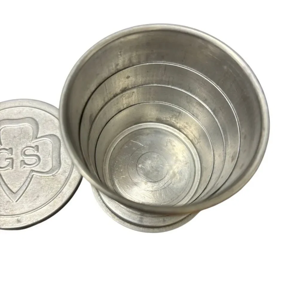Vintage Girl Scouts Aluminum Collapsible Drinking Cup